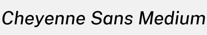 Cheyenne Sans Medium Italic