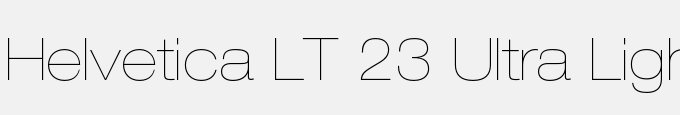 Helvetica LT 23 Ultra Light Extended