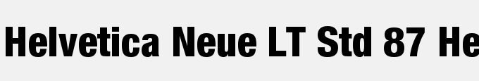 Helvetica Neue LT Std 87 Heavy Condensed