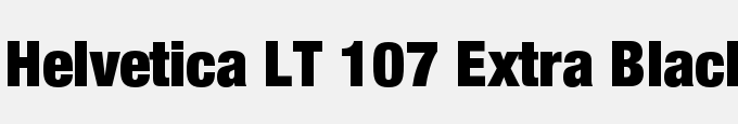 Helvetica LT 107 Extra Black Condensed