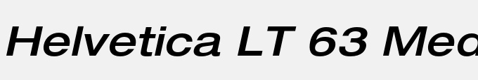 Helvetica LT 63 Medium Extended Oblique