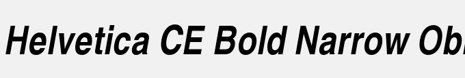 Helvetica CE Bold Narrow Oblique
