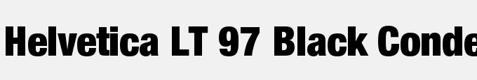 Helvetica LT 97 Black Condensed