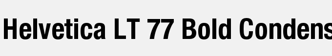 Helvetica LT 77 Bold Condensed