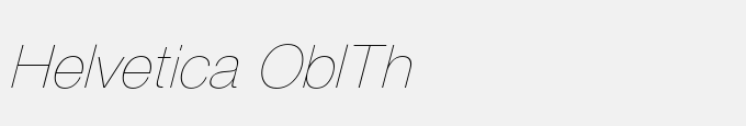 Helvetica Obl-Th