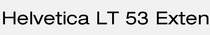 Helvetica LT 53 Extended