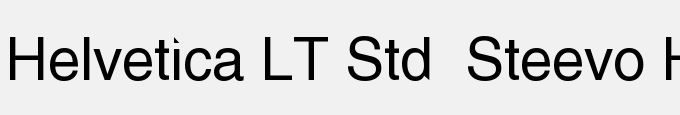 Helvetica LT Std Steevo Harvie