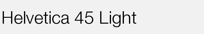 Helvetica 45 Light