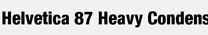 Helvetica 87 Heavy Condensed