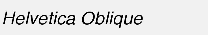 Helvetica Oblique