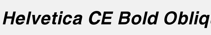 Helvetica CE Bold Oblique