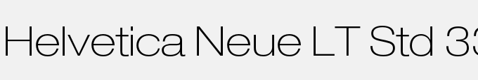 Helvetica Neue LT Std 33 Thin Extended