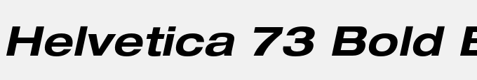 Helvetica 73 Bold Extended Oblique