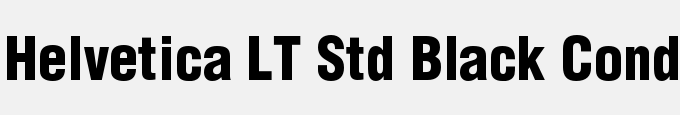 Helvetica LT Std Black Condensed