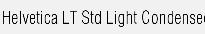 Helvetica LT Std Light Condensed