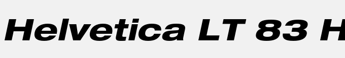 Helvetica LT 83 Heavy Extended Oblique