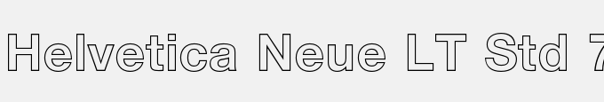 Helvetica Neue LT Std 75 Bold Outline