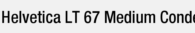 Helvetica LT 67 Medium Condensed