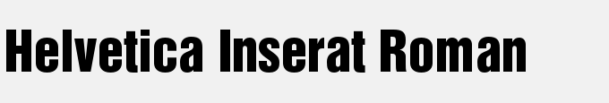 Helvetica Inserat Roman