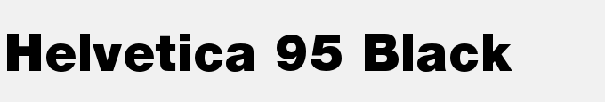 Helvetica 95 Black