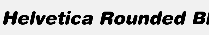 Helvetica Rounded Black Oblique