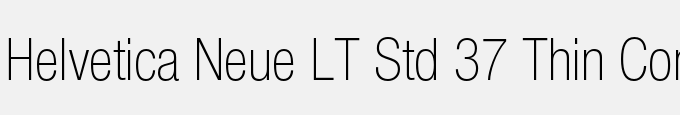 Helvetica Neue LT Std 37 Thin Condensed