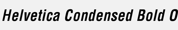 Helvetica Condensed Bold Oblique