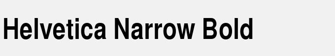 Helvetica Narrow Bold
