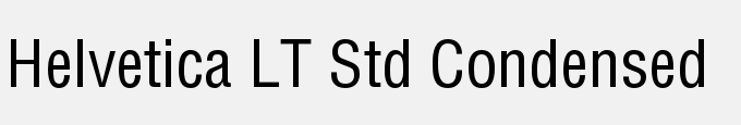 Helvetica LT Std Condensed