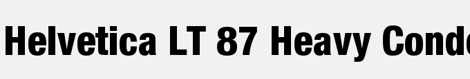 Helvetica LT 87 Heavy Condensed