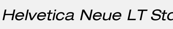 Helvetica Neue LT Std 53 Extended Oblique