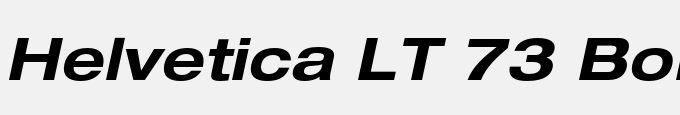 Helvetica LT 73 Bold Extended Oblique