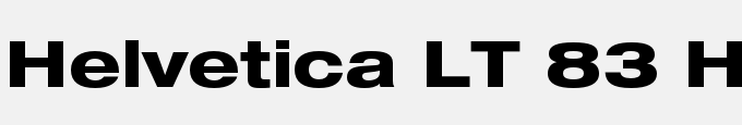 Helvetica LT 83 Heavy Extended