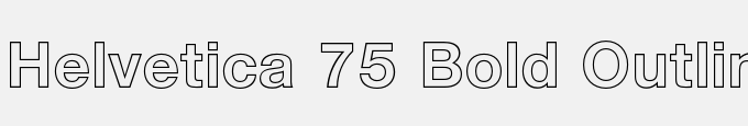 Helvetica 75 Bold Outline