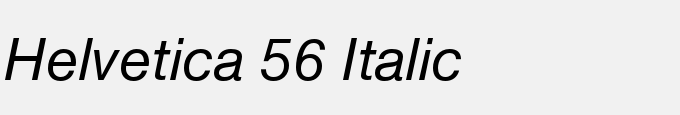 Helvetica 56 Italic