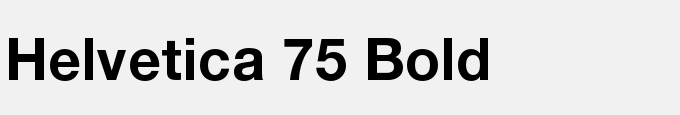 Helvetica 75 Bold