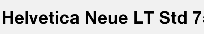 Helvetica Neue LT Std 75 Bold