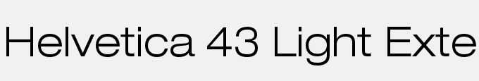 Helvetica 43 Light Extended