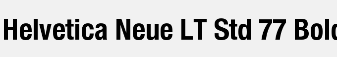 Helvetica Neue LT Std 77 Bold Condensed