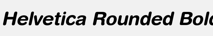 Helvetica Rounded Bold Oblique