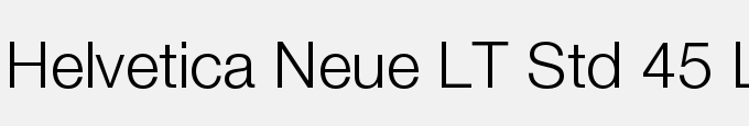 Helvetica Neue LT Std 45 Light