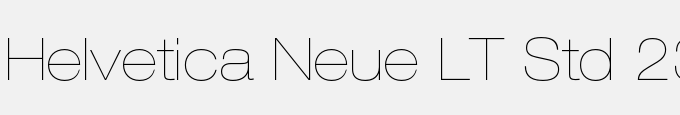 Helvetica Neue LT Std 23 Ultra Light Extended