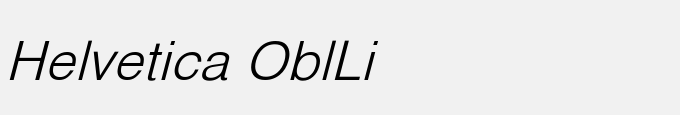 Helvetica Obl-Li