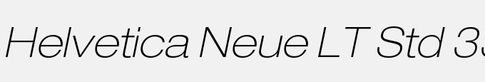 Helvetica Neue LT Std 33 Thin Extended Oblique