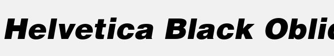 Helvetica.Black Oblique