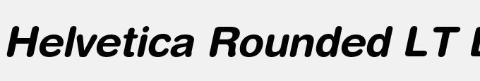 Helvetica Rounded LT Bold Oblique