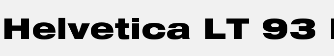 Helvetica LT 93 Black Extended