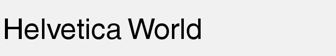 Helvetica World