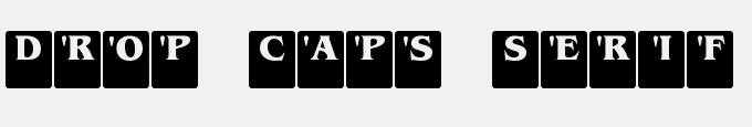 Drop Caps Serif