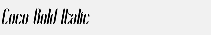 Coco Bold Italic